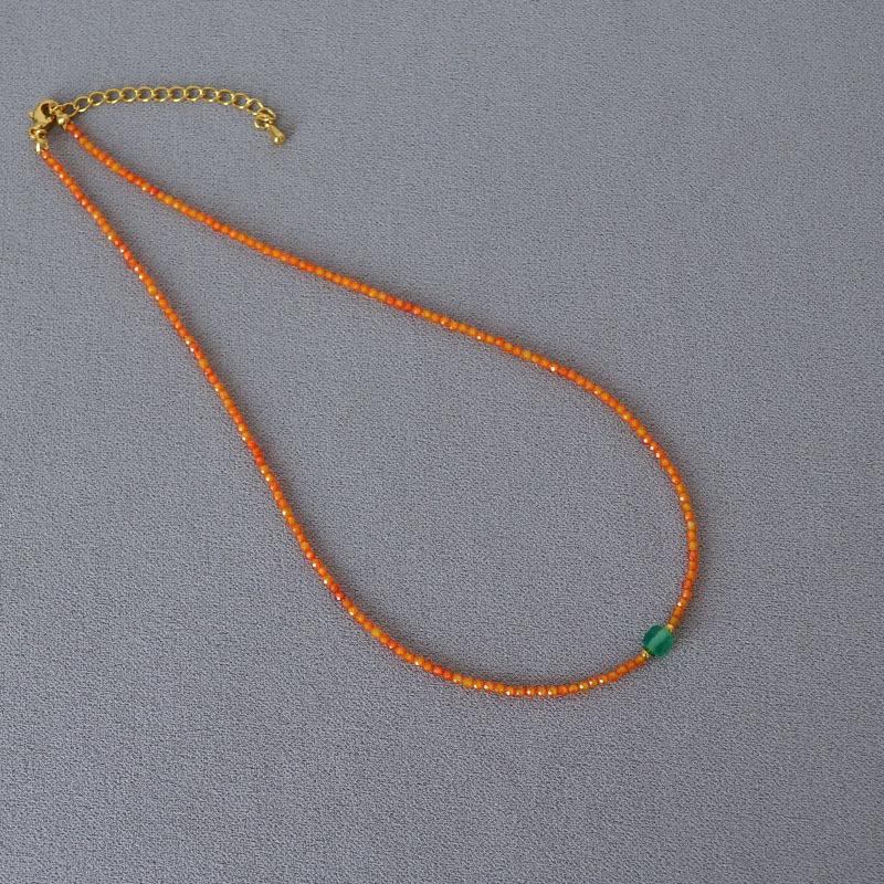 

Нишевый дизайн, свежий и блестящий циркон, угловая огранка, квадратное зерно, натуральный камень, бисер, простой темперамент, универсальное ожерелье, браслет