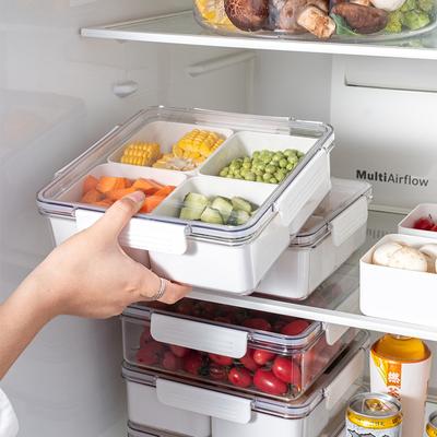 Snack Plate, Dried Fruit Box, Living Room Fruit Plate, Transparent Compartments, Fruit and Vegetable Storage Box, Multi-functional Preservation Box