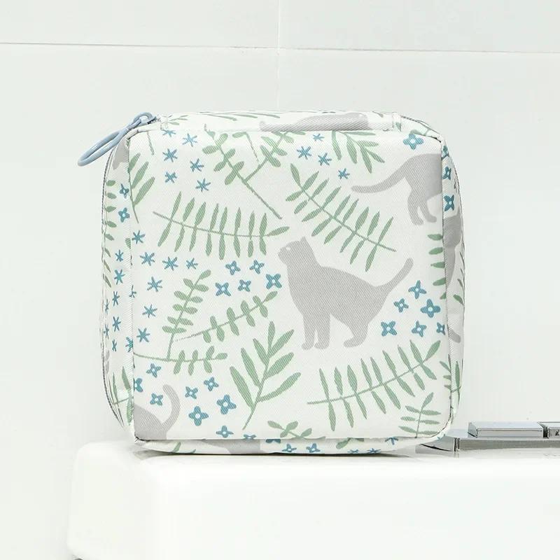 Women Zipper Small Cosmetic Bag Girls Mini Sanitary Napkins Makeup Lipstick Bags Travel Earphone Coin Organizer Purse Pouch Bags