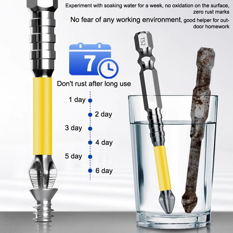 Non-Slip Impact Drill Bit 25/50/65/70/90/150Mm Magnetic Screwdriver Bit Set 1/4 Inch Hexagonal Shank For Electric Drill