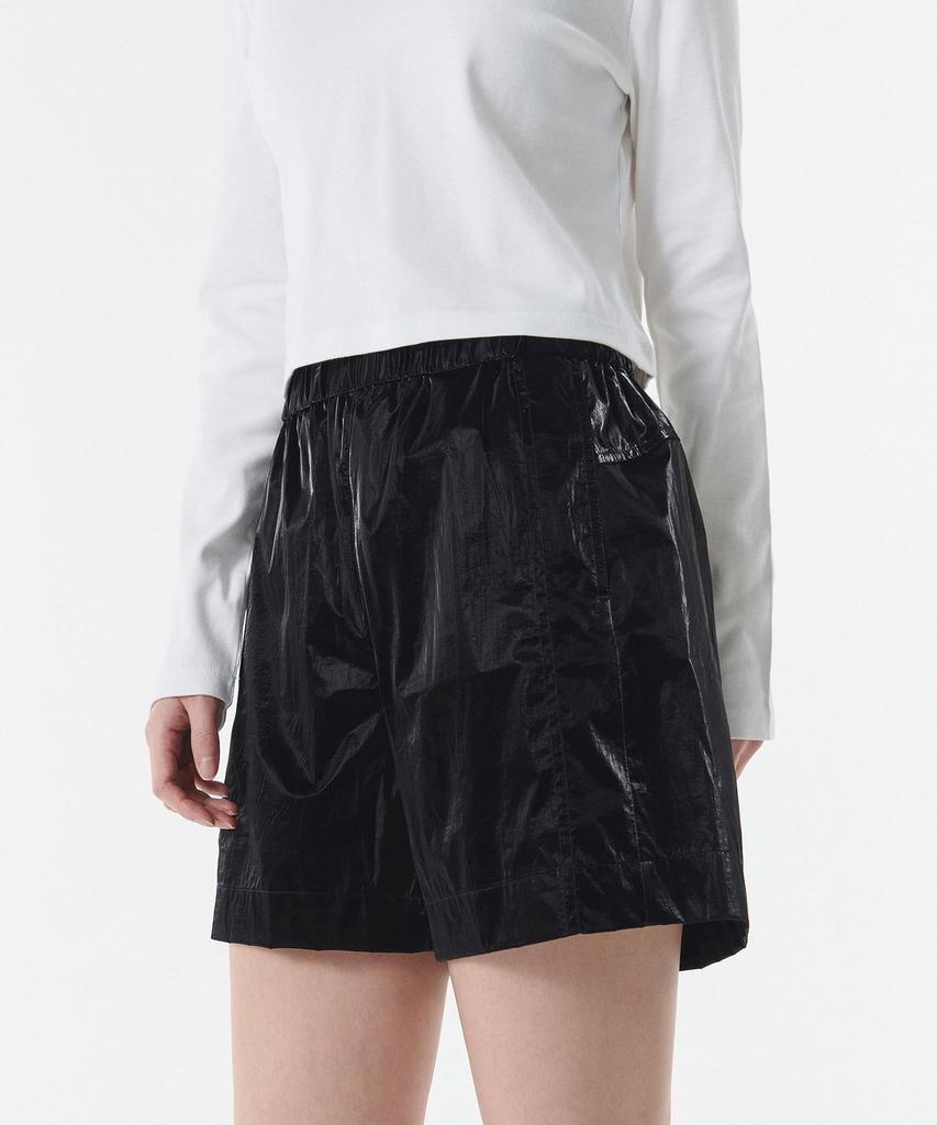 MUSINSA STANDARD WOMAN Women'S Shiny Banding Shorts [Black]