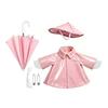 1 Set Porch Goose Outfit Lawn Goose Raincoat Hat And Umbrella Waterproof Goose Costume Rain Jacket for 23 Inch Goose Statue Summer Outdoor Garden