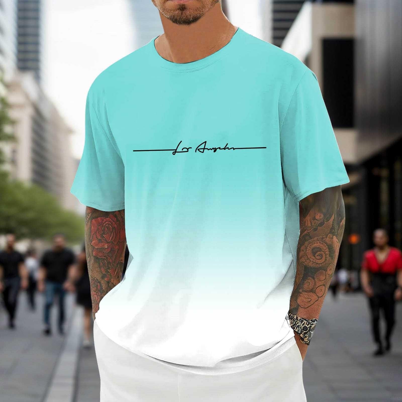 

Мужская модная футболка, уличная повседневная одежда с коротким рукавом L белый