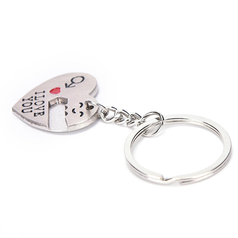1 Pair I Love You Letter Keychain Heart Key Ring Souvenirs Valentine'S Day Gift