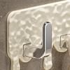 Bathroom Hanger Wall Mounted Towel Hooks Adhesive Hair Tie Hanger with 3 Hooks for Kitchen Utensils Bedroom Entryway