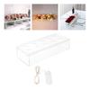 Acrylic Vase Flowers Boxes Water Holder Art Propagation Plant Container LED Lights String Bud