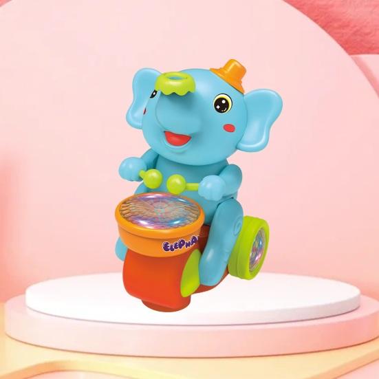 Baby Trommel Elefant Spielzeug mit Musik Licht Blasball Tier Auto Spielzeug Früherziehung Tier Spielzeug 45820 Monate Säugling