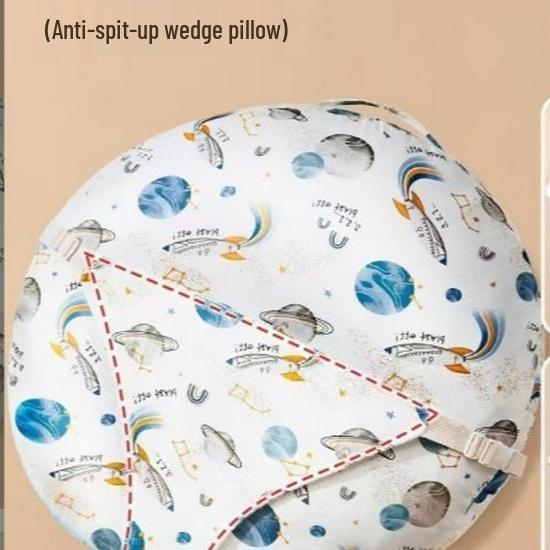 Newborn Anti-Reflux Incline Pillow: Spit-Up & Choking Prevention Nursing Pad
