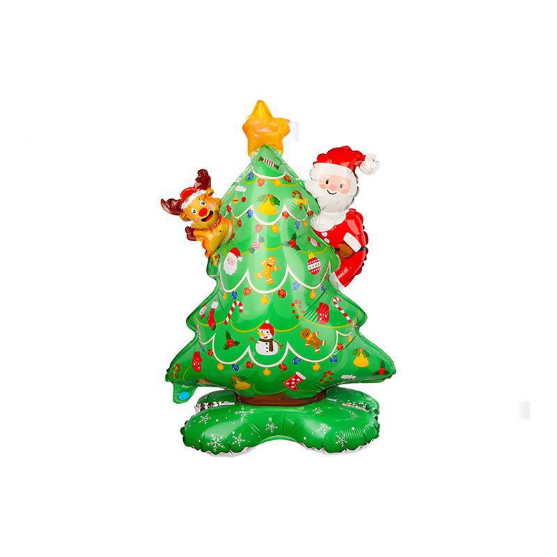 

Большой стоящий строительный автомобиль летняя вечеринка рождественский подарок Хэллоуин человек-череп алюминиевый фольгированный шар украшение Mini Bottom Sitting Christmas Tree