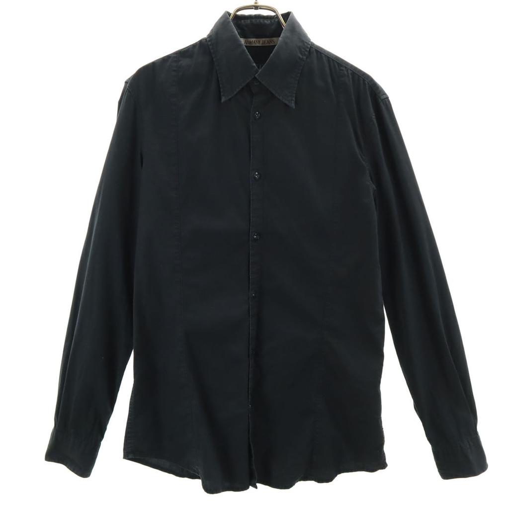 Armani Jeans Long Sleeve Slim Shirt S Black Women Used
