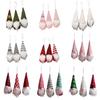 Charming Collection Of 3 Christmas Tree Hanging Gnome Plush Gonk Santa Doll Pendants For Delightful Holiday Atmosphere