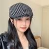 Forward Cap Newsboy Caps Korean Style Painter Hat Casual Plaid Berets  Ladies