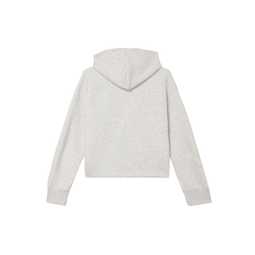 Nike Sportswear Tech Fleece Oversized Logo Embroidery Pattern Hoodie Women Sweatshirt Light-Gray FV6323-013