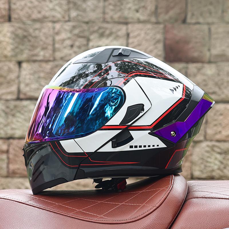 DOT Certified Modular Motorcycle Helmet Men Women All Season Flip Up Design Reinforced ABS Street Bike Protective Headgear