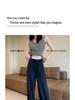 Women's High-Waisted Wide-Leg Linen Pants - White Summer Drape Style