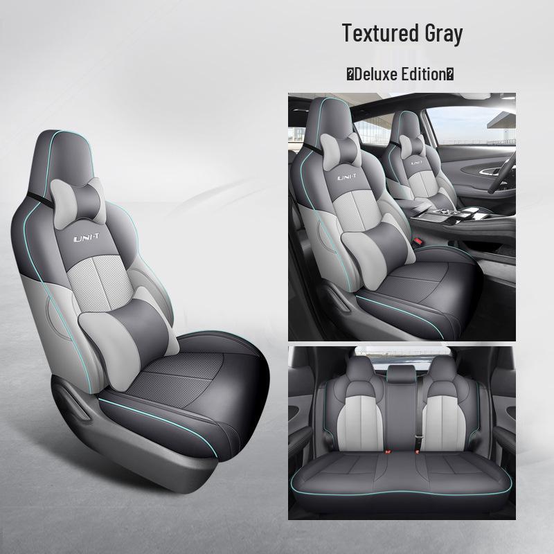 Universal Full Leather Car Seat Cushion for Special Five-Seat Models - New Four-Season Design