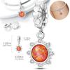 Authentic Charms Copper Plated Dreamy Orange Zircon Sun Pendants Fit Bracelets For Women Women Jewelry Piece Making DIY Craft