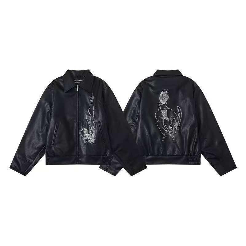 Unisex Oversized Patchwork Hoodless Bomber Jacket Cotton-Lined Casual Streetwear Outerwear Fall