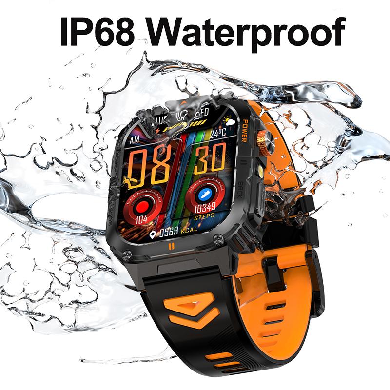 Premium GPS Smart Watch Altimeter 1.83''HD Screen1000mAh Large Battery Outdoor Compass Military Sports Smartwatch Men