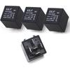 Pack-4 Car 5 Pin Relay, 12V 40A Conversion Starting DC Heavy Motor Replacement, PA66 Waterproof Flame Retardant Shell + Pure Copper Coil, Universal