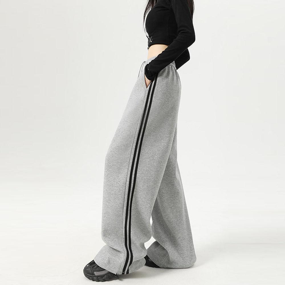 Dámské Y2K pruhované kalhoty se stahovací šňůrkou, ležérní tepláky na jogging se širokými nohavicemi, dámské tepláky pro streetwear