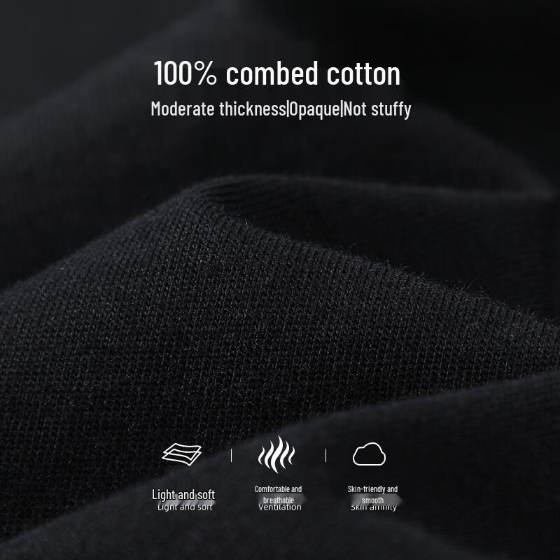 Tuoluzhe Men's Embroidered Pure Cotton T-Shirt