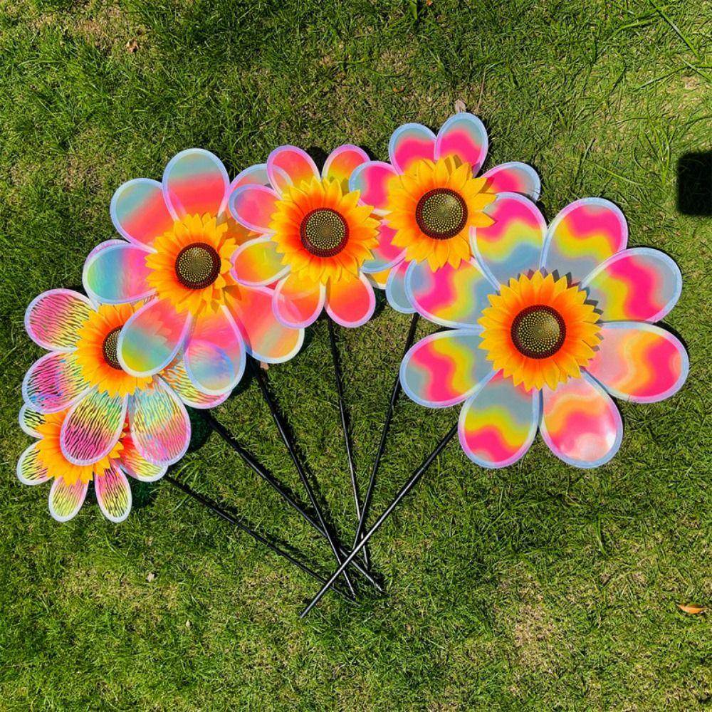 Multistyles Rotating Sunflower Wind Spinner Large Turntable Windmill Outdoor Party Picnic Decor