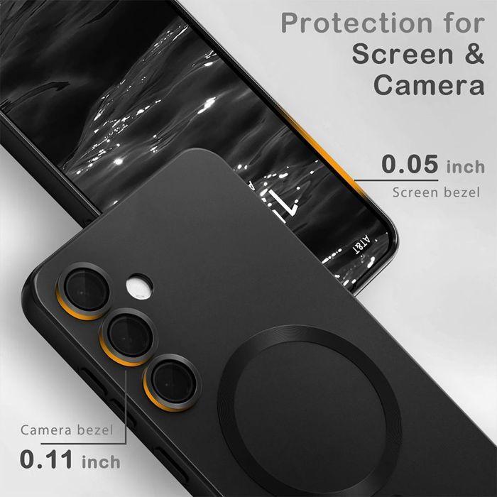 Coque de Protection - BOOLING - Samsung Galaxy A17 4G/5G - avec Cercle Magnétique Noir - 2 Verres Trempés