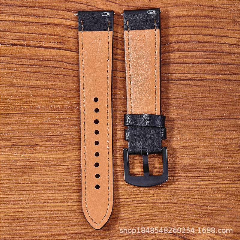 Suitable For Samsung Watch Galaxy /5/6 Generation Leather Strap Huawei Gt20/22Mm Hole Strap