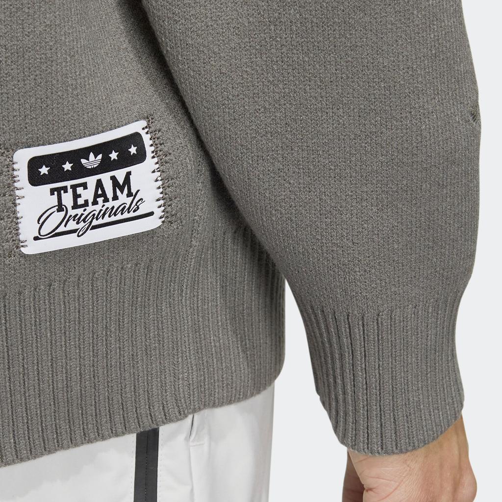 Adidas Originals SS22 Logo Print Crewneck Pullover Sweatshirt Men Sweatshirt Gray HS7294