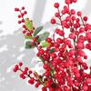Artificial Red Fruit Bouquet Christmas Decorations Fake Plant for Home Room Decor New Year 2025 Bunch Christmas Tree Ornament