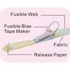 Fusible Bias Tape Maker and Iron On Bias Binding Tape For Creative Sewing Dressmaking 1.64ft Long Fusible Bias Tape