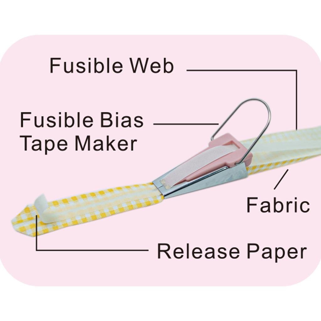Fusible Bias Tape Maker and Iron On Bias Binding Tape For Creative Sewing Dressmaking 1.64ft Long Fusible Bias Tape