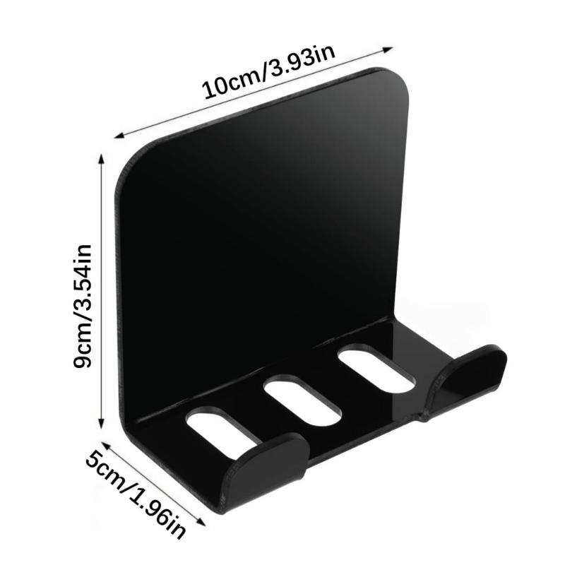 2 Stück Wandmontage Handy-Regal für Smartphones Platzsparendes Design Acryl Handyhalter für Home Office Schlafzimmer