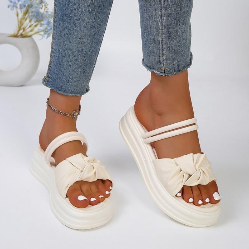 2026 Neue Damensandalen Bequeme Outdoorsandalen Zum Hineinschlüpfen Atmungsaktive Schuhe Sommer Flats Runde Zehen Plateauschuhe Damen