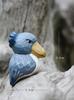 (hej!e) Shoebill Figurine, Baby Shoebill, Wooden Carving, Wooden Object, Scandinavian Decor, Interior Decoration, Doll, Handmade, Basswood, Small (Blu