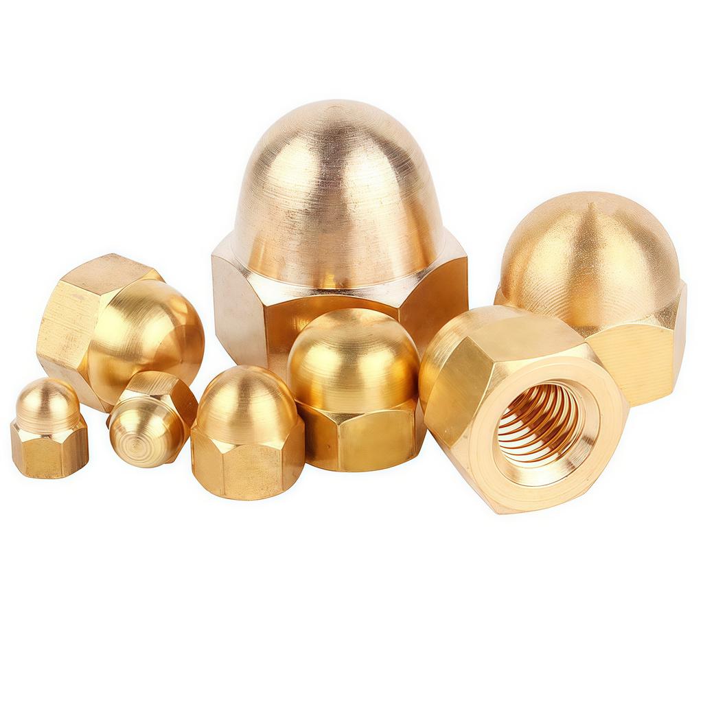 Acorn Domed Nut M3 M4 M5 M6 M8 M10 M12 M14 M16 M18 Brass/304 Stainless Steel /304 Black Hex Acorn Nut Anti-Loose Rust Domed Nuts