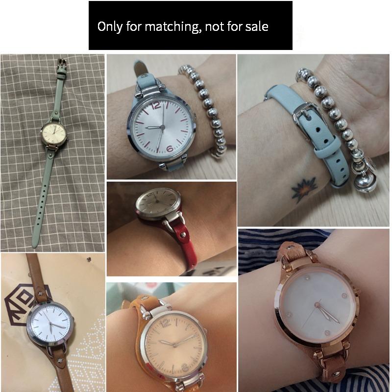 Klasický 8mm remienok na hodinky z pravej kože pre fosílne ES3077ES2830 ES3262 ES3060 séria mäkkého náramku z hovädzej kože pre ženy