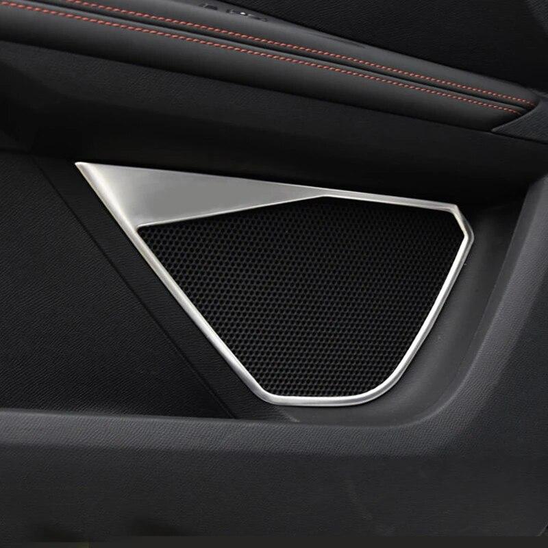 Car Accessories for Peugeot 3008 5008 GT 2017-2022 Stainless Steel Interior Door Speaker Cover Trim 4pcs