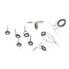 9 PCS Fishing Rod Tips Repair Kit Universal Ceramic Ring Fishing Pole Guides Eyelets Repair Kit for Fishing