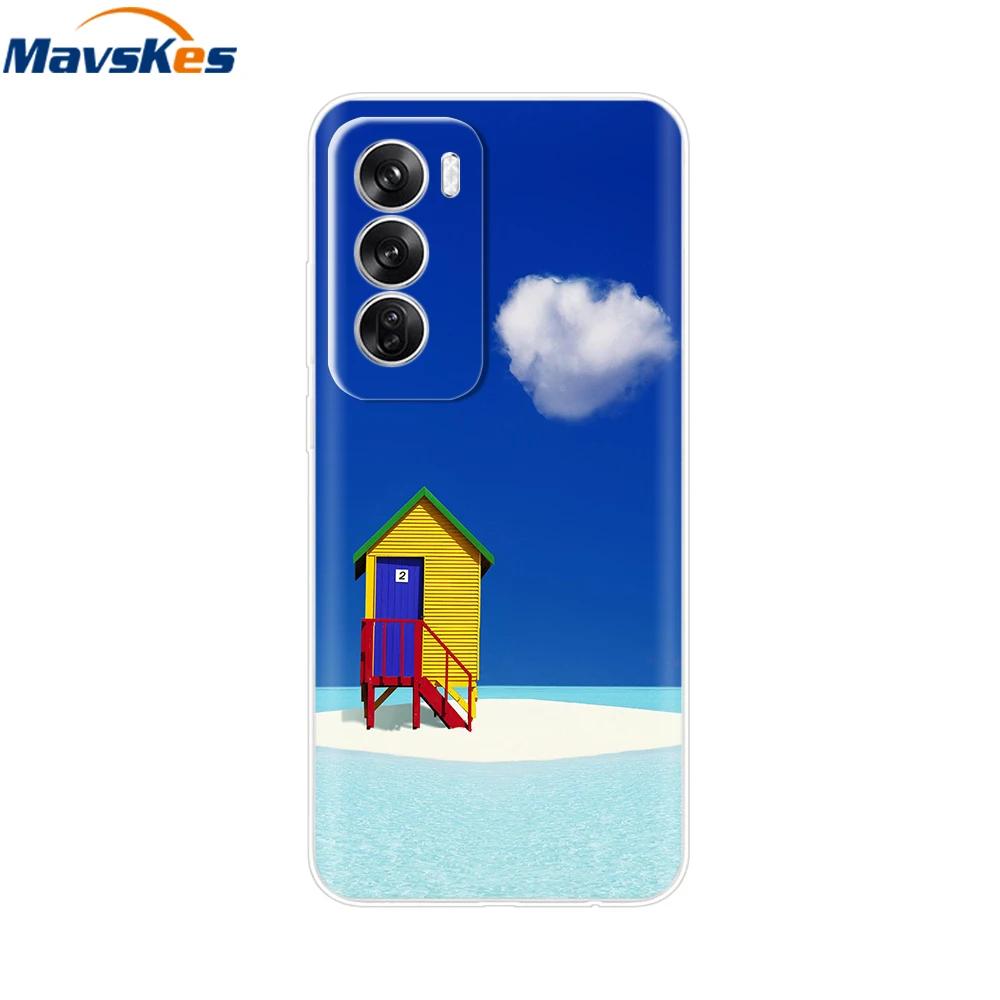For OPPO Reno 12 5G Case Transparent Cover For OPPO Reno12 Pro 5G Reno12 Luxury Marble Soft Silicone TPU Phone Cases Funda Capas