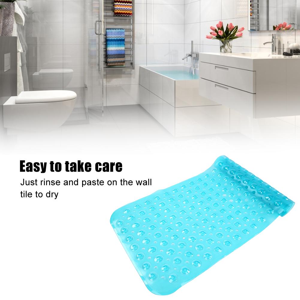 Rutschfeste PVC Badewannen-Duschmatte Badezimmerbodenmatte mit Saugnäpfen für Heim- und Hotelgebrauch(Transparentes Grün 40.5x101cm)