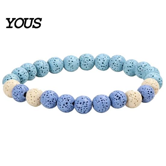 Natural Stone Aromatherapy Diffuser Jewelry Obsidian Bracelet for Men Women, Colorful Rock Beads Exquisite Gift Her Him Stackable Stretch Bracelet,