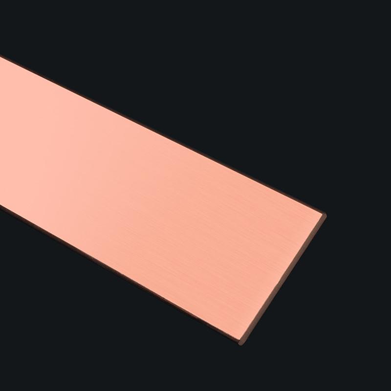 1Pz Lunghezza 200/300/400Mm Barra Piatta Striscia Rame T2 Lastra di Rame Puro Materiale CNC Fai da Te Spessore 1/2/3/4Mm Barre Lastre di Rame