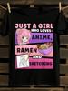 WoAnime Tshirt Anime Ramen Sketching Graphic Tshirt