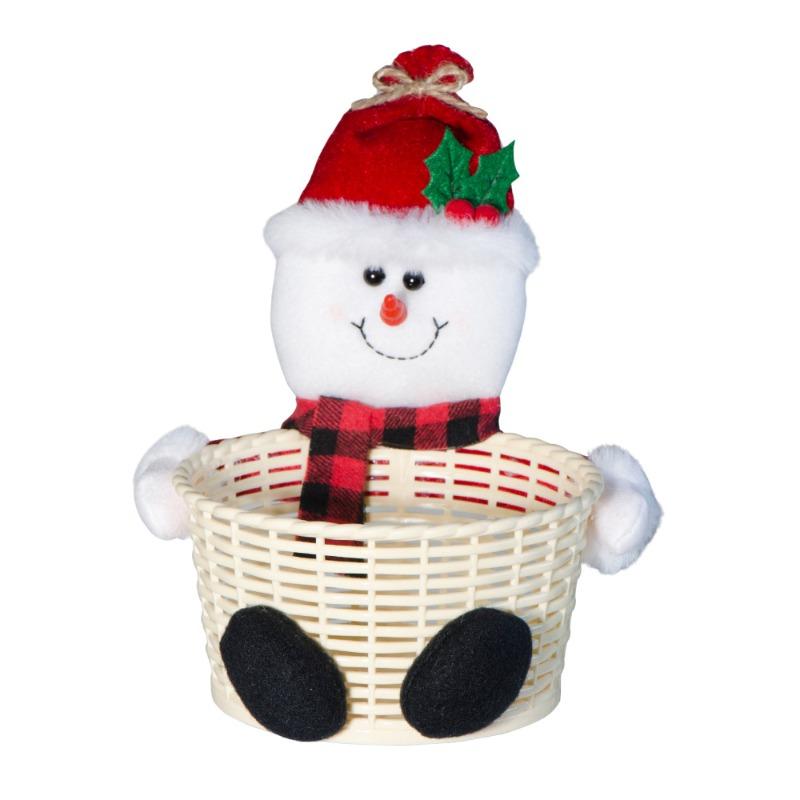 

Рождественские украшения Санта снеговик конфеты фрукты подарочная корзина настольные украшения рождественские товары