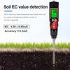 EC Soil Detector Digital EC Temperature Soil Tester 0.00-10.00 MS/cm Electrical Conductivity Soil Meter for Potted Plants Garden