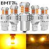 BMTxms 2PCS 1156 BA15S P21W BAU15S PY21W LED Turn Signal Lights 3000K Amber T20 7440 W21W WY21W 7443 W21/5W T25 3157 P27/7W Bulb