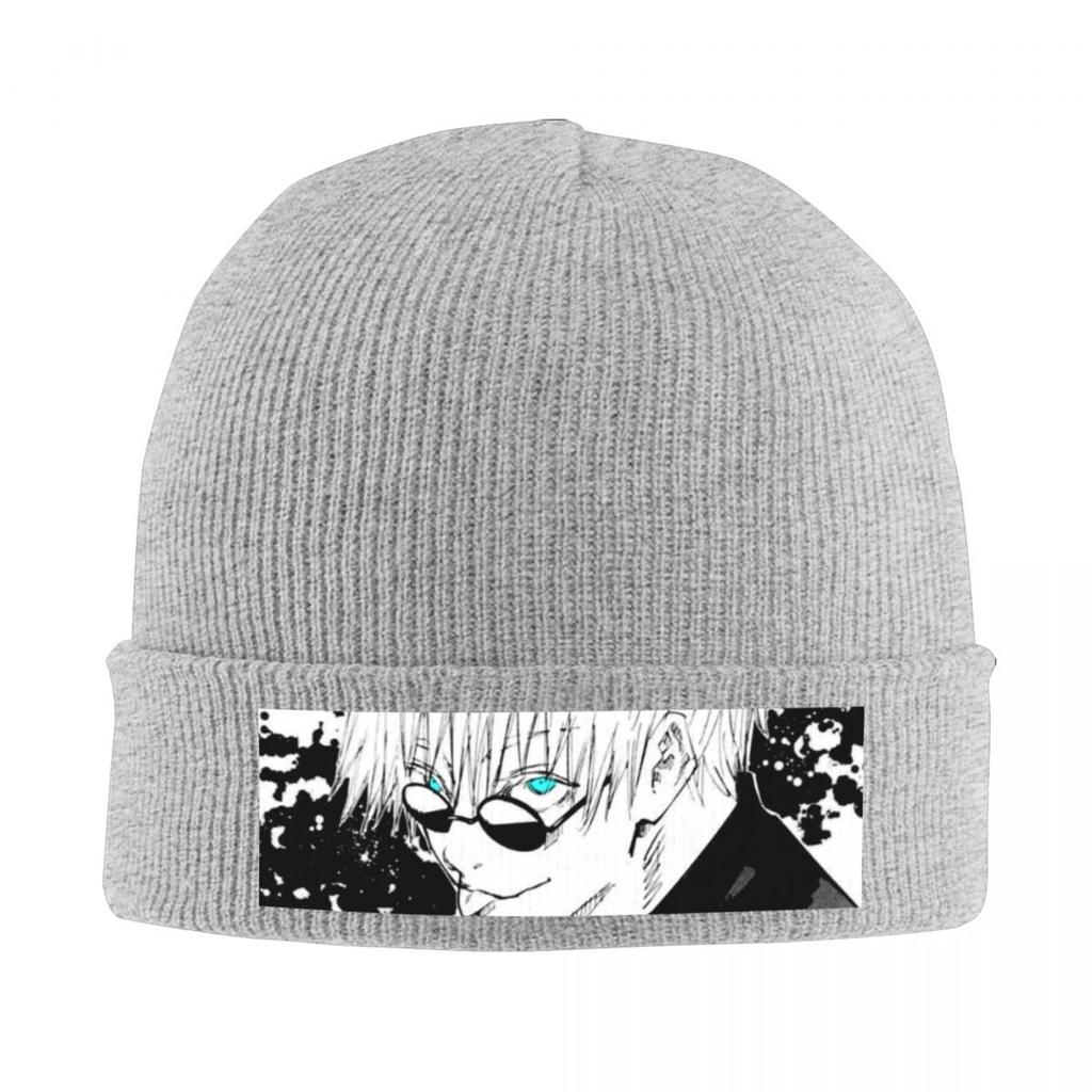 Gojo Manga Kawaii Japanese Anime Warm Knitted Cap Fashion Bonnet Hat Autumn Winter Outdoor Beanies Hats for Men Women Adult