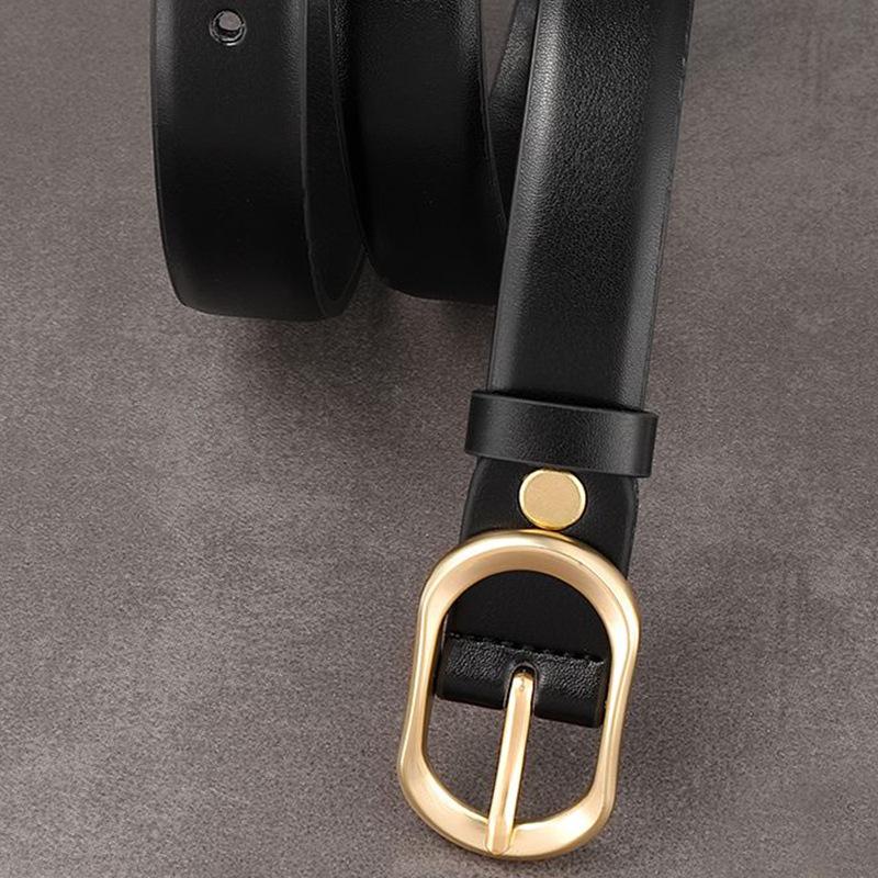 Women'S Alloy Pin Buckle Belts, Simple And Elegant Dresses, Accessories, Belts, Casual Style, Light Luxury Trouser Belts